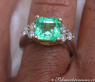 Exquisite Emerald Diamond Ring