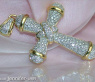 Precious Diamond Cross Pendant in Yellow gold