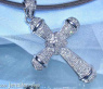 Precious Diamond Cross Pendant in White gold