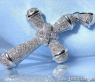 Precious Diamond Cross Pendant in White gold