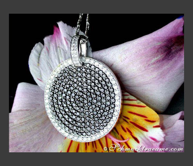 Unconventional Black & White Diamond Pendant Unconventional Black & White Diamond Pendant