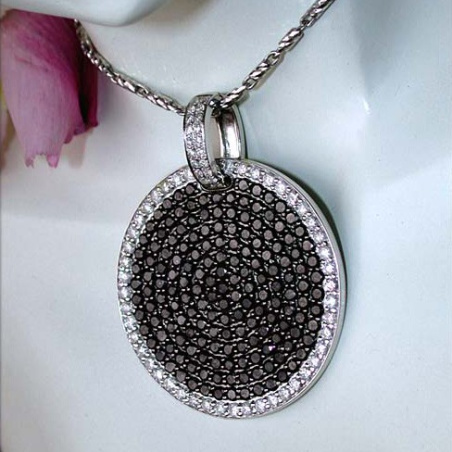 Unconventional Black & White Diamond Pendant
