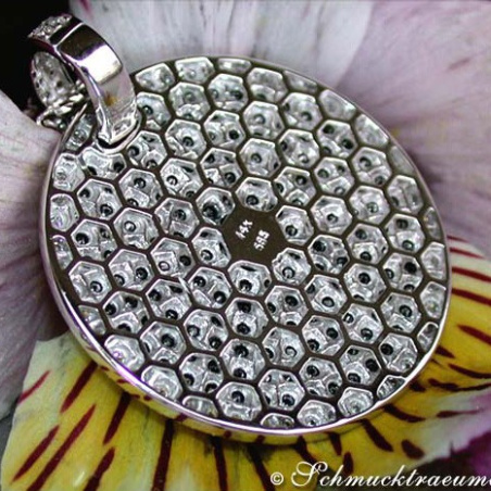 Unconventional Black & White Diamond Pendant