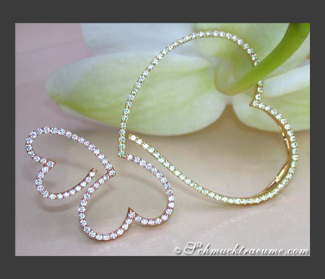 Fantastic Heart Pendant with White & Yellow Diamonds Fantastic Heart Pendant with White & Yellow Diamonds
