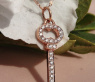 Delicate Diamond Key Pendant