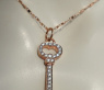 Delicate Diamond Key Pendant
