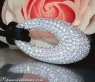 Opulent Diamond Donut Pendant on a Satin Cord