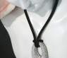 Opulent Diamond Donut Pendant on a Satin Cord