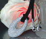 Opulent Diamond Donut Pendant on a Satin Cord
