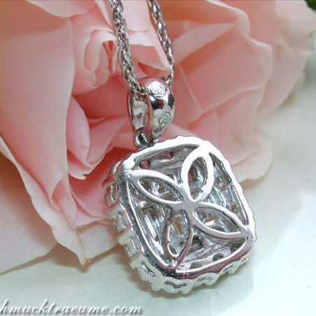 Exquisite Baguette & Brilliant Cut Diamond Pendant