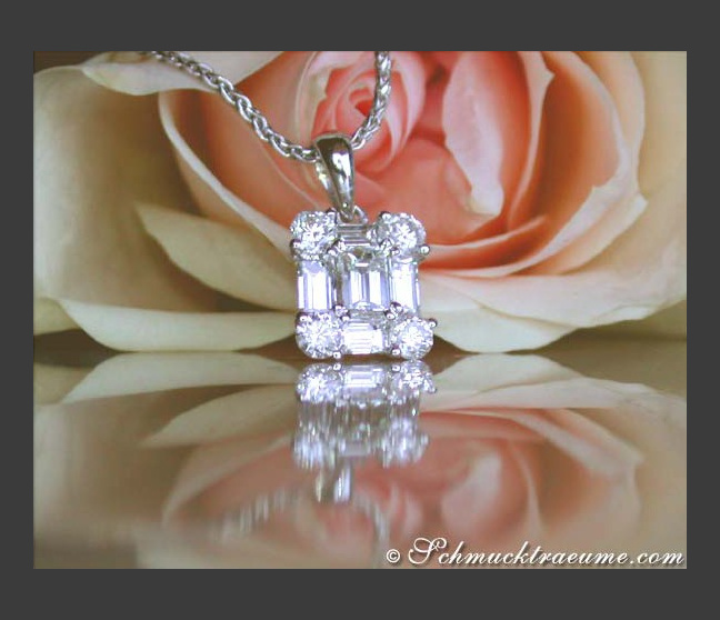 Exquisite Diamond Square Pendant Exquisite Diamond Square Pendant