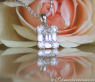 Exquisite Diamond Square Pendant