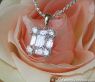 Exquisite Diamond Square Pendant