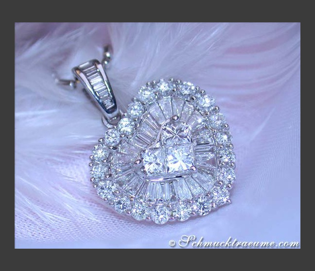 Brillanten Diamanten Herz Anhänger Brillanten Diamanten Herz Anhänger