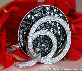 Versatile Black & White Diamond Pendant