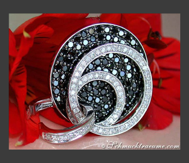 Versatile Black & White Diamond Pendant Versatile Black & White Diamond Pendant