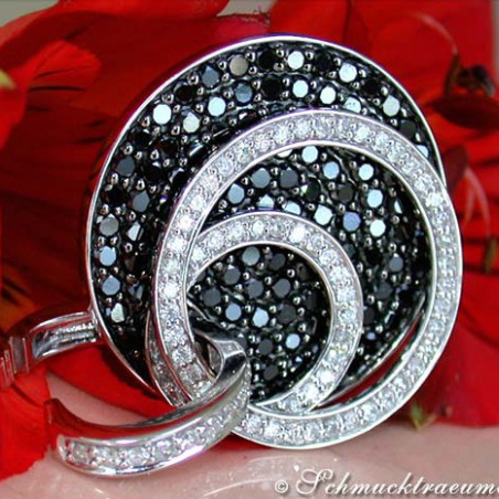 Versatile Black & White Diamond Pendant