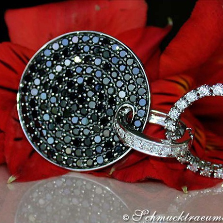 Versatile Black & White Diamond Pendant