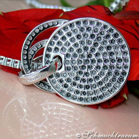 Versatile Black & White Diamond Pendant