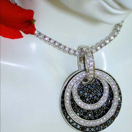 Versatile Black & White Diamond Pendant