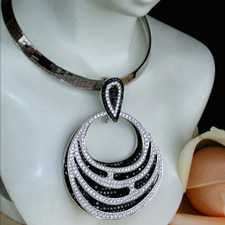 Magnificent Black & White Diamond Pendant
