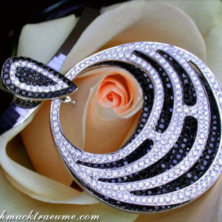 Magnificent Black & White Diamond Pendant