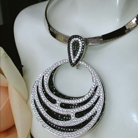 Magnificent Black & White Diamond Pendant