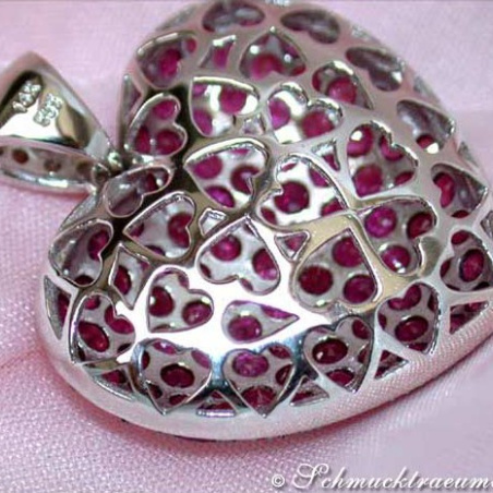 Huge Ruby Heart Pendant