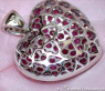 Huge Ruby Heart Pendant
