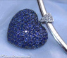 Precious Sapphire Diamond Heart Pendant