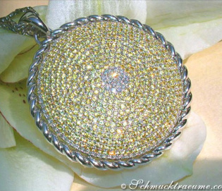 Opulent Yellow Sapphire Pendant with Diamonds