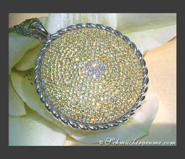 Opulent Yellow Sapphire Pendant with Diamonds Opulent Yellow Sapphire Pendant with Diamonds