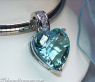 Impressive Aquamarine Heart Pendant with Diamonds
