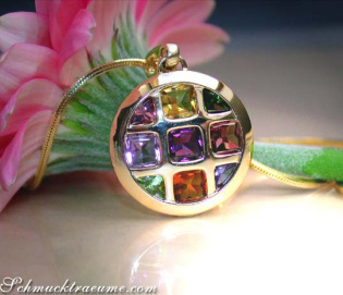 Gorgeous Multicolor Gemstone Pendant