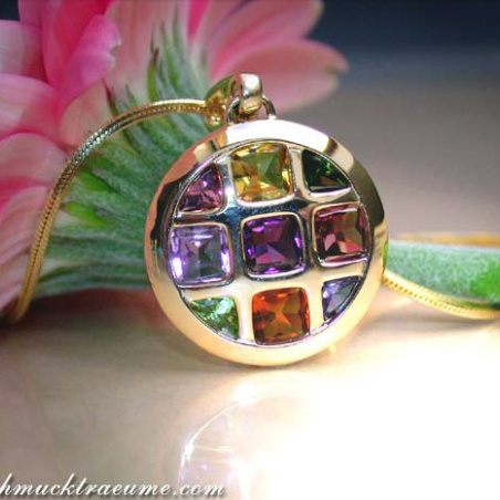 Gorgeous Multicolor Gemstone Pendant