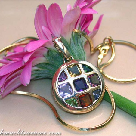 Gorgeous Multicolor Gemstone Pendant