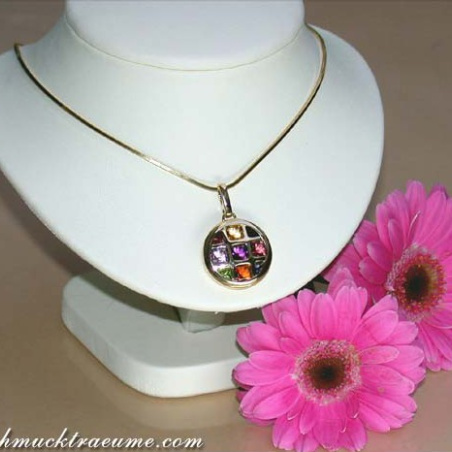 Gorgeous Multicolor Gemstone Pendant