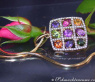 Multicolor Edelstein Anhänger mit Brillanten