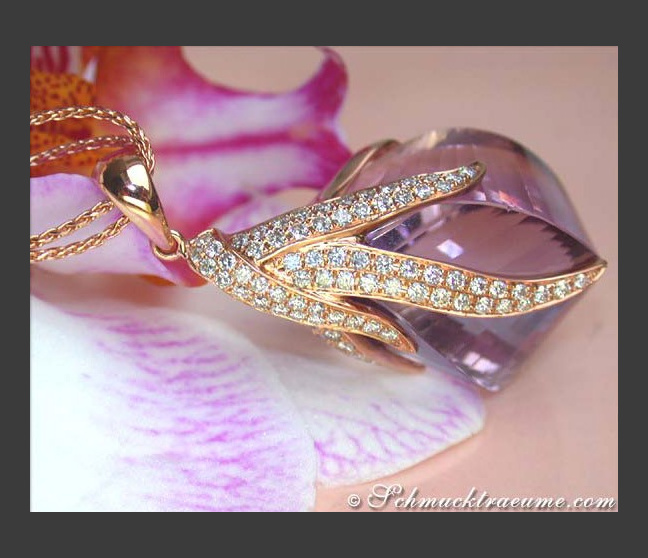 Tremendous Amethyst Pendant with Diamonds Tremendous Amethyst Pendant with Diamonds
