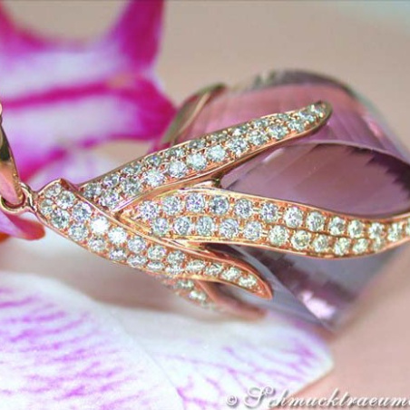 Tremendous Amethyst Pendant with Diamonds
