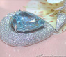 Huge Aquamarine Pear Pendant with Diamonds