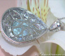 Huge Aquamarine Pear Pendant with Diamonds