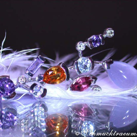 Magnificent Multicolor Gemstone Diamond Pendant