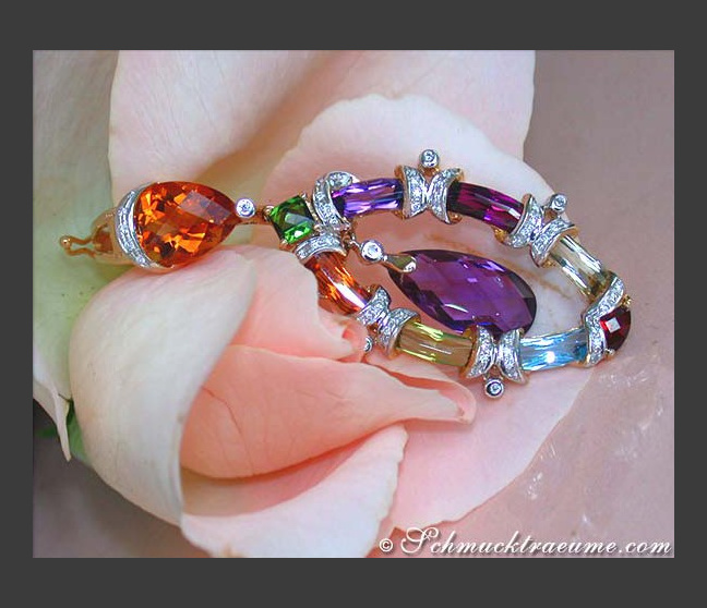 Fabulous Multicolor Gemstone Pendant