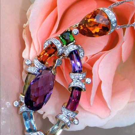 Fabulous Multicolor Gemstone Pendant