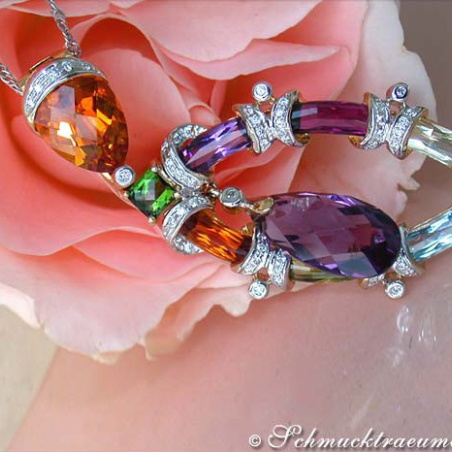 Fabulous Multicolor Gemstone Pendant