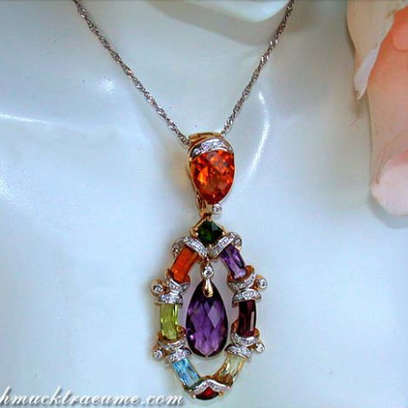 Fabulous Multicolor Gemstone Pendant