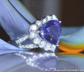 Gorgeous Tanzanite Heart Ring with Diamonds