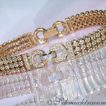Attractive Diamond Bracelet in Yellow gold 14k