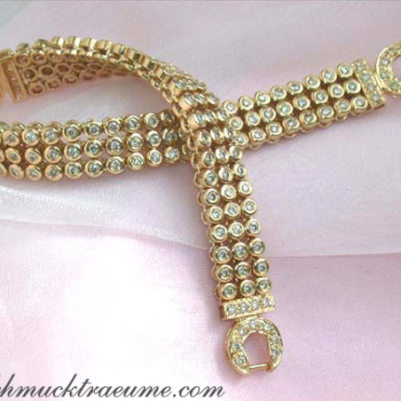Attractive Diamond Bracelet in Yellow gold 14k